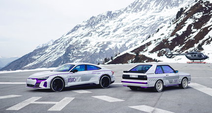 And Action! Behind the scenes with the new Audi RS e-tron GT ice race concept