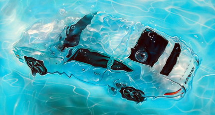 Honey, I drove the Porsche into the pool!