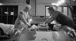 Battista and his son Sergio Farina in 1956. © Getty Images