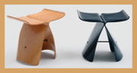 Sori Yanagi (Japanese, 1915–2011). Butterfly Stools. 1956. Molded plywood and metal, each: 15 1/2 × 17 3/8 × 12 1/8″ (39.4 × 44.1 × 30.8 cm). Manufactured by Tendo Co., Ltd., (Tokyo, Japan, est. 1940). The Museum of Modern Art, New York. Gift of the desig Sori Yanagi (Japanese, 1915–2011). Butterfly Stools. 1956. Molded plywood and metal, each: 15 1/2 × 17 3/8 × 12 1/8″ (39.4 × 44.1 × 30.8 cm). Manufactured by Tendo Co., Ltd., (Tokyo, Japan, est. 1940). The Museum of Modern Art, New York. Gift of the desig