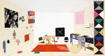 Ray Eames, Studie für eine Raumausstattung für die Ausstellung »For Modern Living«, 1949 © Eames Office LLC Ray Eames, Studie für eine Raumausstattung für die Ausstellung »For Modern Living«, 1949 © Eames Office LLC