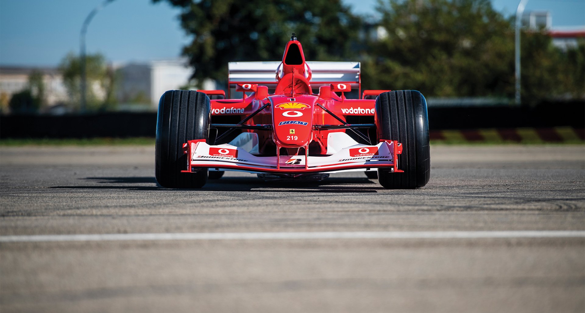 Mick Schumacher tries his dad's title-winning Ferrari F2002 for