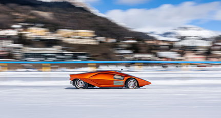 Das originale Lancia Stratos Concept hat einen cool-heißen Auftritt bei The ICE