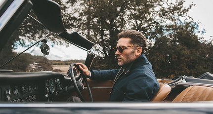 With this jacket, you could look even cooler in your Jaguar E-type