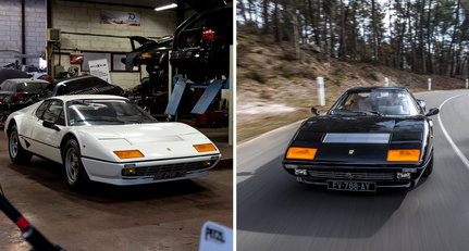Live life in black and white with this Ferrari 512 BBi pair
