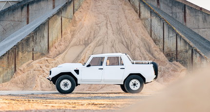 Is this white-on-white Rambo Lambo as 1980s as it gets?