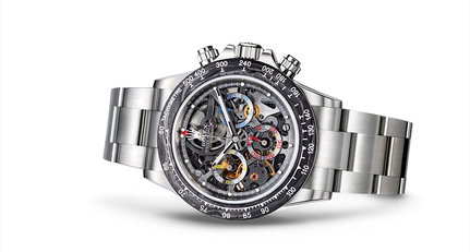 A customised skeleton Rolex Daytona for Juan Pablo Montoya