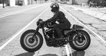 Roland Sands and his Technics Sportster. Photo by Joe Hitzelberger.