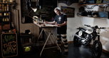 Graphic designer Nicolai Sclater of Ornamental Conifer. Photo by Sam Christmas.