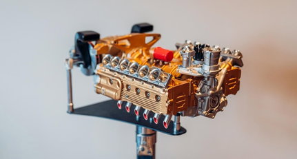 So sehen die ikonischsten Ferrari Motoren im Miniatur-Format aus