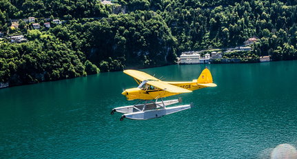 The only way to arrive at Lake Como – by vintage seaplane...