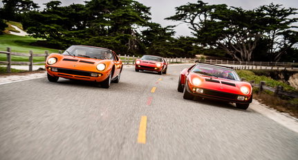 Drei mythische Lamborghini Miura für den ultimativen Italian Job