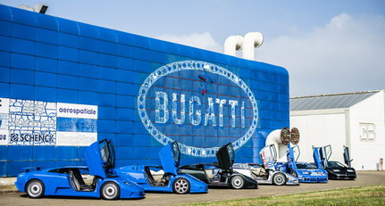 Celebrating the Bugatti EB110's birthday in style in Campogalliano