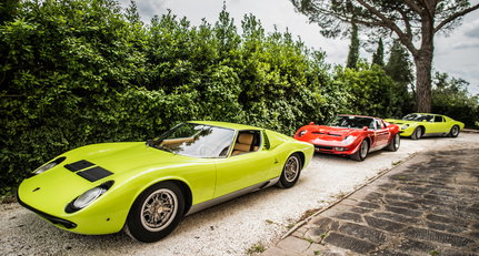 Wilde Stierjagd bei der Lamborghini Miura Anniversary Tour 2016