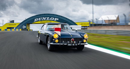 Line up in style behind the official 1963 Le Mans Ferrari Safety Car