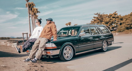 Carving Japan’s waves and rush hour traffic in a Nissan Gloria Wagon