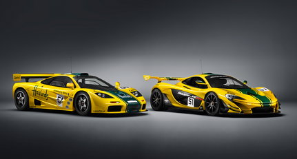 Der neue McLaren P1 GTR trägt die Farben des legendären Le-Mans-F1