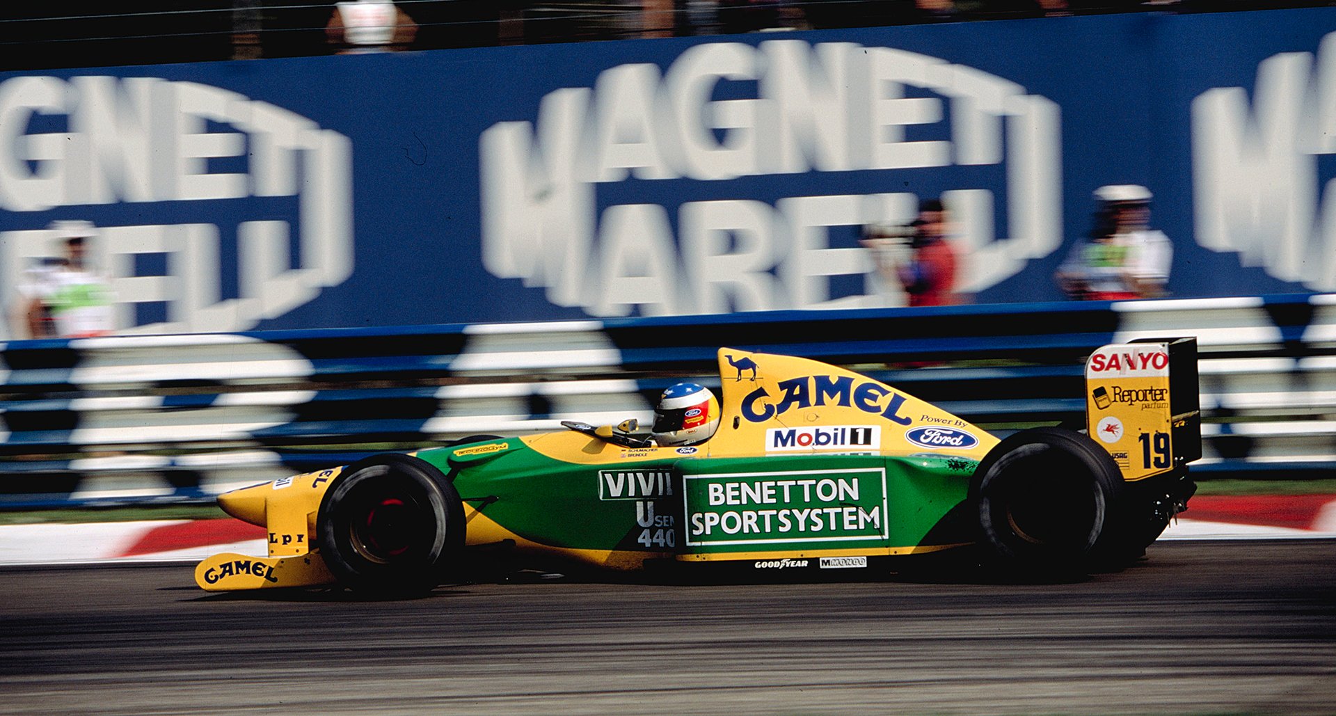 Raced by Michael Schumacher, this Benetton B192 radiates Formula 1