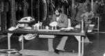 Inside the Porsche saddlery in 1984. Inside the Porsche saddlery in 1984.