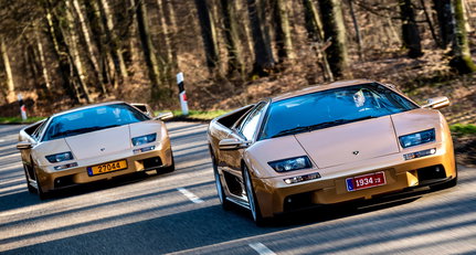 Seeing double with a pair of gold Lamborghini Diablos