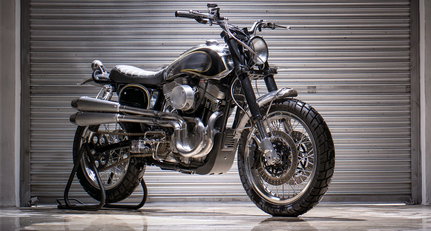Hinter diesem Scrambler verbirgt sich eine Harley Davidson 883 Sportster