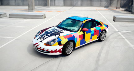 This post-modern Porsche 911 art car was inspired by the Memphis Group