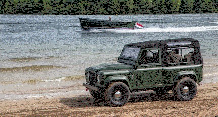 Surf and turf with the Waterdream Speedster and a 700HP Defender