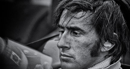 Jackie Stewart focuses in on pole position at the 1972 United States Grand Prix
