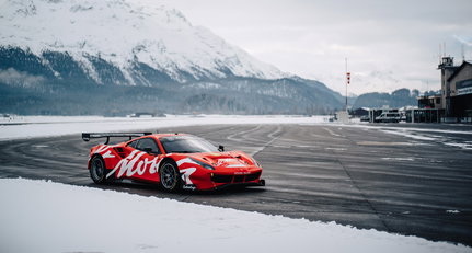 Mit diesem Ferrari 488 GT3 EVO bei The ICE den Schnee zum Schmelzen bringen
