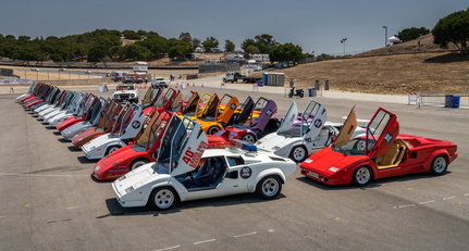 Das Stiertreiben bei der Countach Rallye in Monterey war nichts für schwache Nerven