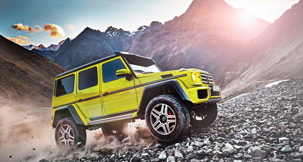 The Mercedes G500 4×4² is actually a 6x6 minus two (wheels)