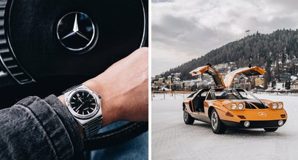 8 hours of design spotting in the Engadin timed by the all-new IWC Ingenieur Automatic 40