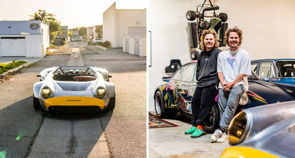 Treffen Sie die Masterminds hinter Oil Stain Labs abgesägtem Porsche Half11