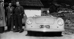 Ferdinand Porsche with the first car bearing the Porsche name. © Porsche archives