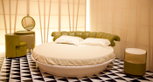 1970s bed at Poltrona Frau Museum. 1970s bed at Poltrona Frau Museum.