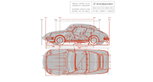 Porsche Citroën 911 DS - comparing dimensions.