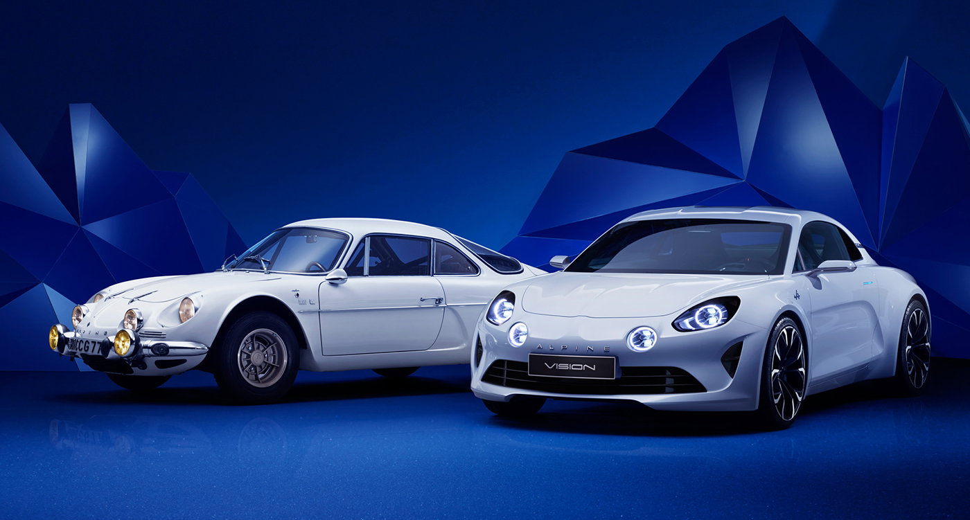 The Renault Alpine Vision concept has the Porsche 718 Cayman in