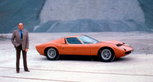 Nuccio Bertone and the Lamborghini Miura. © Rexfeatures