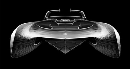 Diese Yacht wurde vom Bugatti Atlantic und der Formel 1 inspiriert