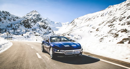 Across the Alps to Geneva with the new Touring Sciàdipersia Cabriolet