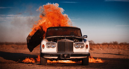 Tyler Shields ist Feuer und Flamme für diesen Rolls-Royce