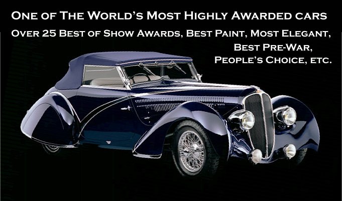1936 Delahaye 135 - Figoni Streamlined Competition Disappearing Top Convertible, foto 2