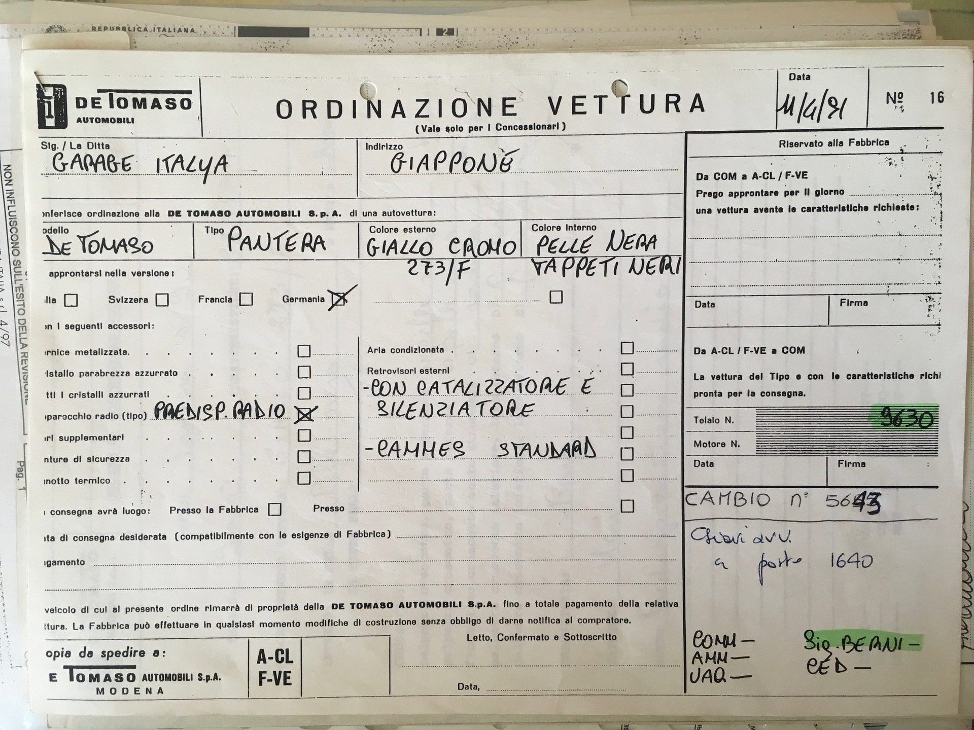 1970 De Tomaso Pantera - Archives, foto 5