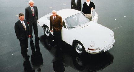 1965 Porsche 911 - Butzi-Porsche. Das Original. H.Bott, H.v.Hanstein, H.Linge, H. Borchert m. Butzi