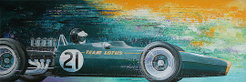 Automobile Kunst zum Jim Clark Memorial