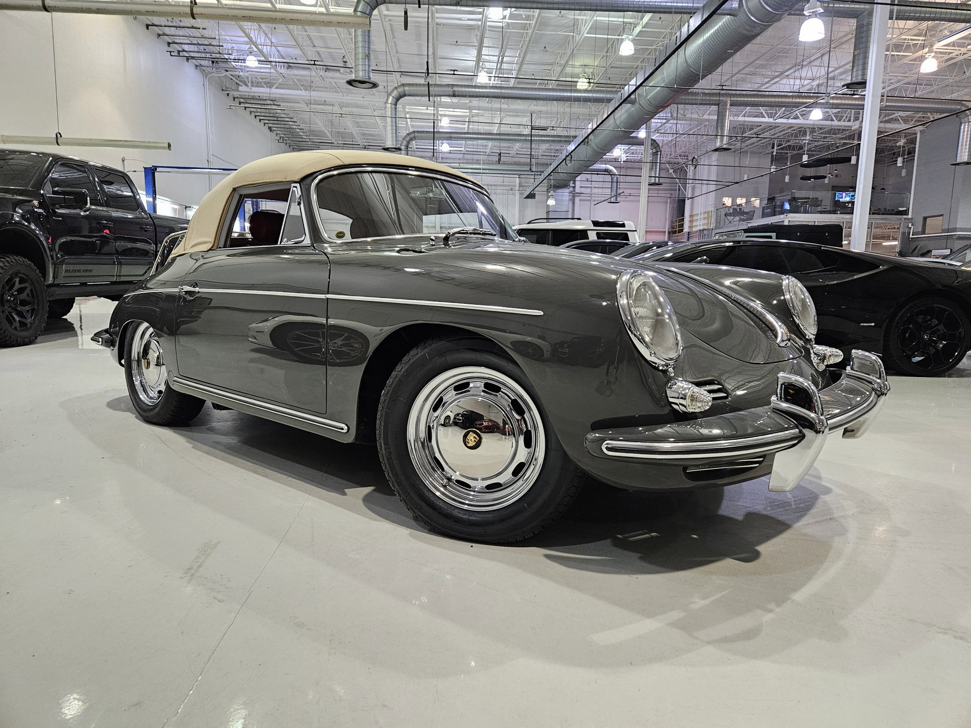 1965 Porsche 356 - C 1600 Reutter Cabriolet Rare Factory Option, Electric Sunroof, foto 2