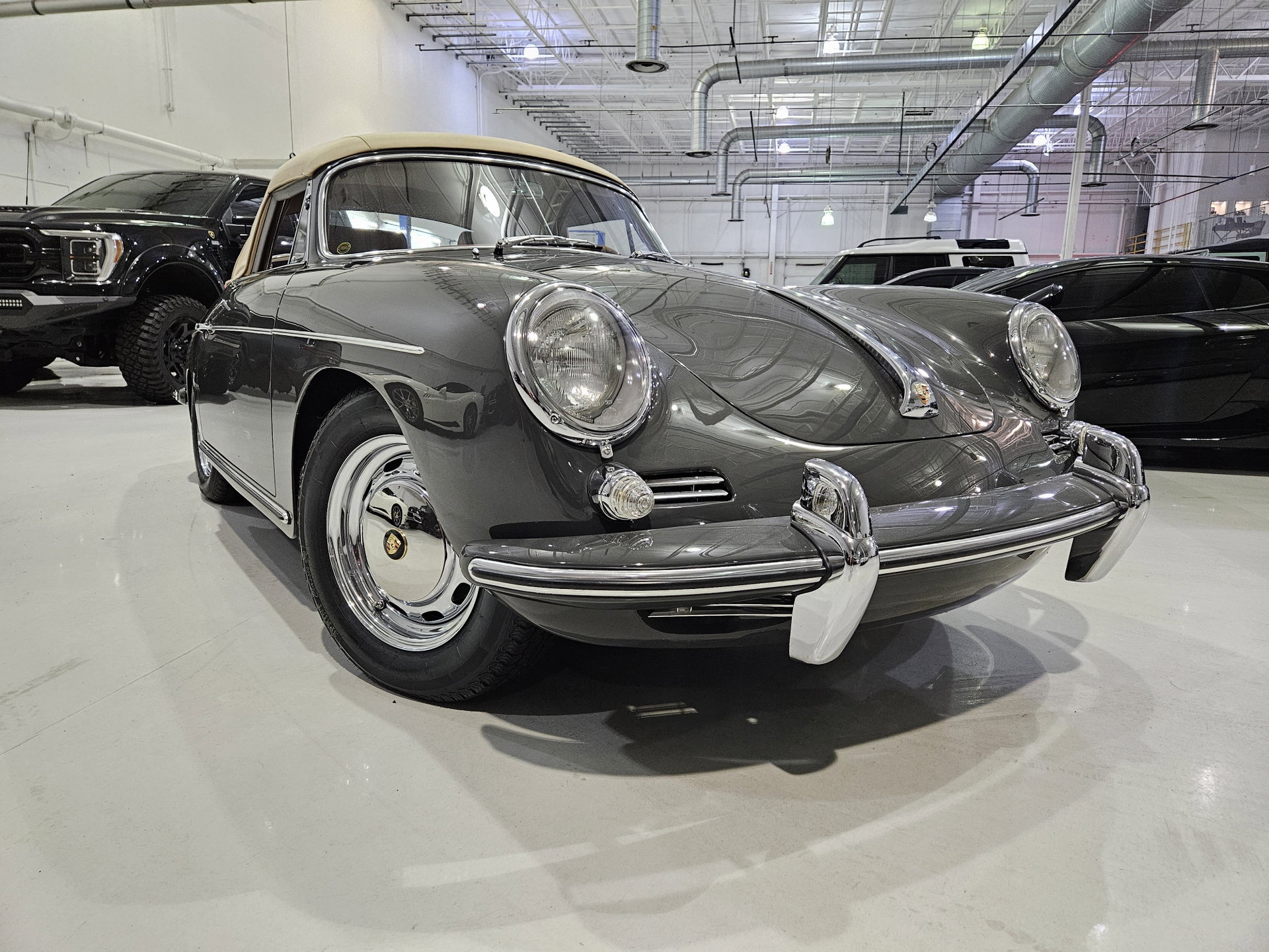 1965 Porsche 356 - C 1600 Reutter Cabriolet Rare Factory Option, Electric Sunroof, foto 3