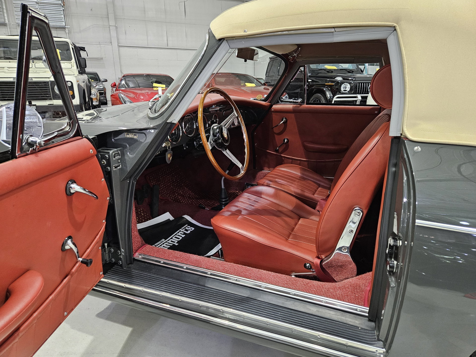 1965 Porsche 356 - C 1600 Reutter Cabriolet Rare Factory Option, Electric Sunroof, foto 11