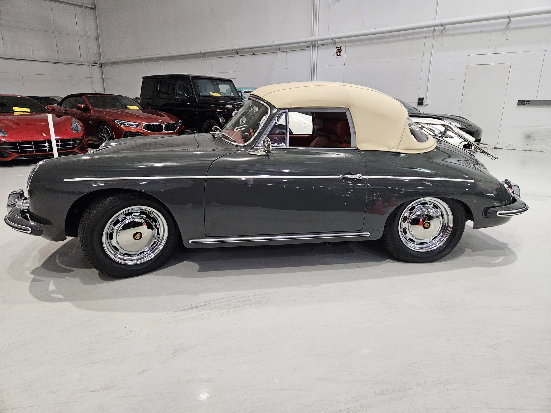 1965 Porsche 356 - C 1600 Reutter Cabriolet Rare Factory Option, Electric Sunroof, foto 12