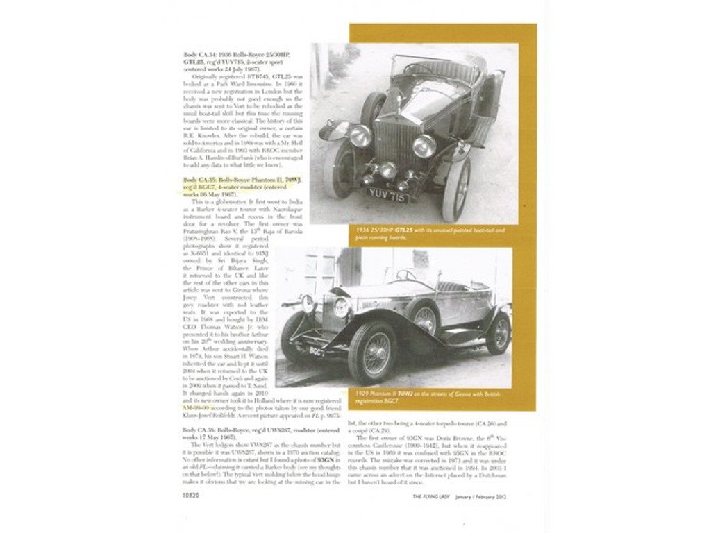 1929 Rolls-Royce Phantom II - II Boat-Tail "Prince P. Singh of Baroda", foto 10
